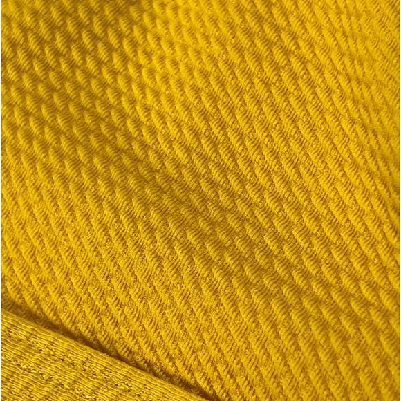Textured Yellow Bikini Top Adjustable Straps Size Small - Picture 6 of 10